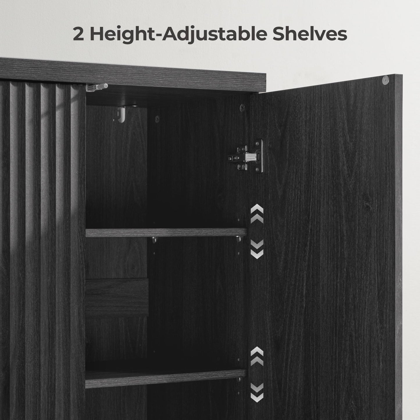 **SICOTAS 3-Piece Buffet Cabinet Set with Storage, Modern Fluted Sideboards and Credenzas with Doors & Shelves, Mid-Century Coffee Bar Media Console for Living Room, Kitchen, Dining Room, or Hallway**